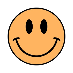 Yellow Smile Face SVG, Basic Smiley Icon SVG Digital Download Vector Illustration