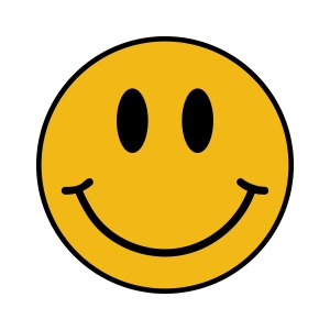Yellow Smiley Face Emoji Outline SVG, Smiley Vector Files Smiley Face SVG