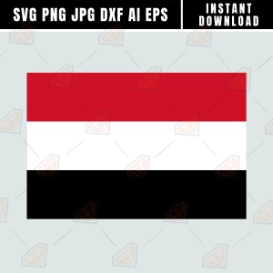 Yemen Flag SVG, PNG, JPG Files Svg